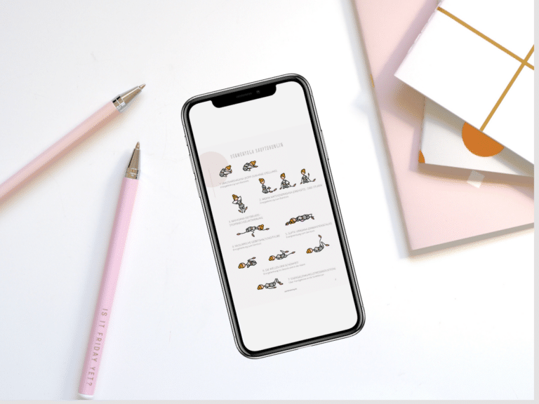 Smartphone zeigt Illustration aus dem Kurs