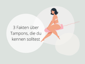 Grafik: Frau fliegt auf Tampon ins Bild