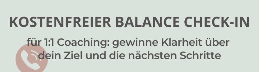 Balance Check-in für 1:1 Coaching