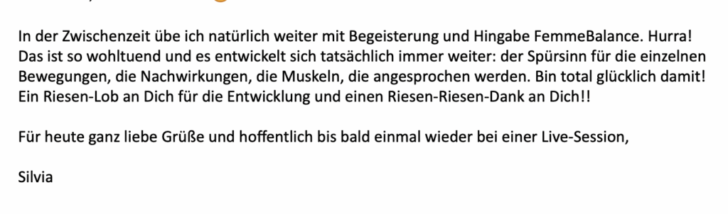 positives Feedback einer Kundin