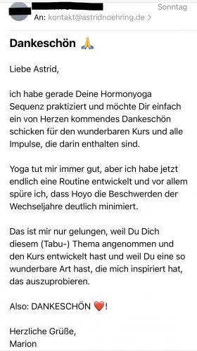 positives Feedback einer ehemaligen Teilnehmerin